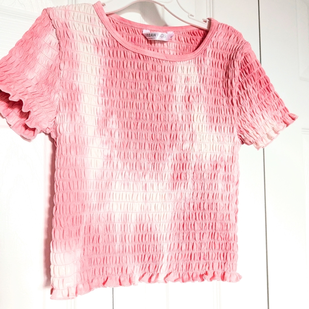 Kids Pink Ruffle Top. Sz M.